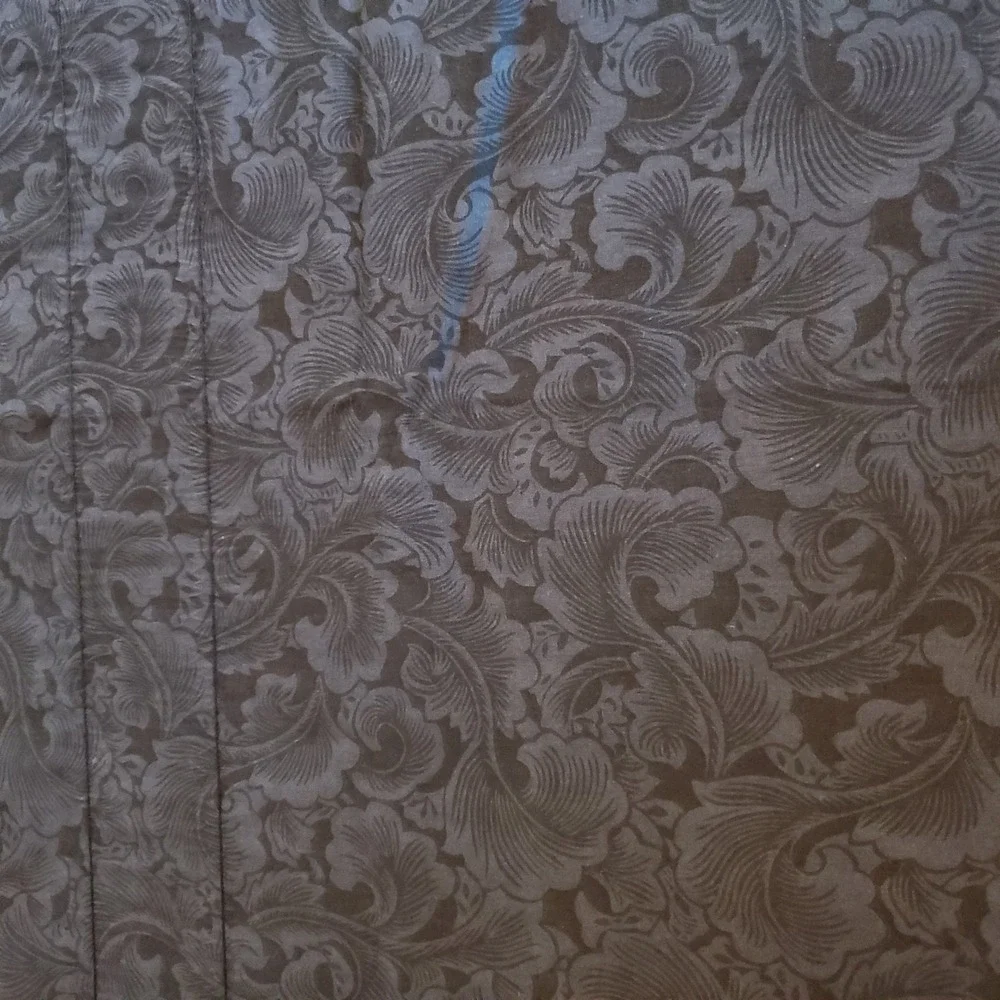 Cannon Navy Blue Scroll Window Valances Set of 3 Made in USA 84x18